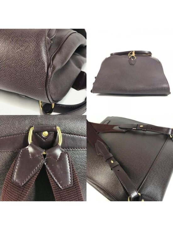 Louis Vuitton Backpack Cass Ia Taiga Leather Acajou Wine Red main image 5
